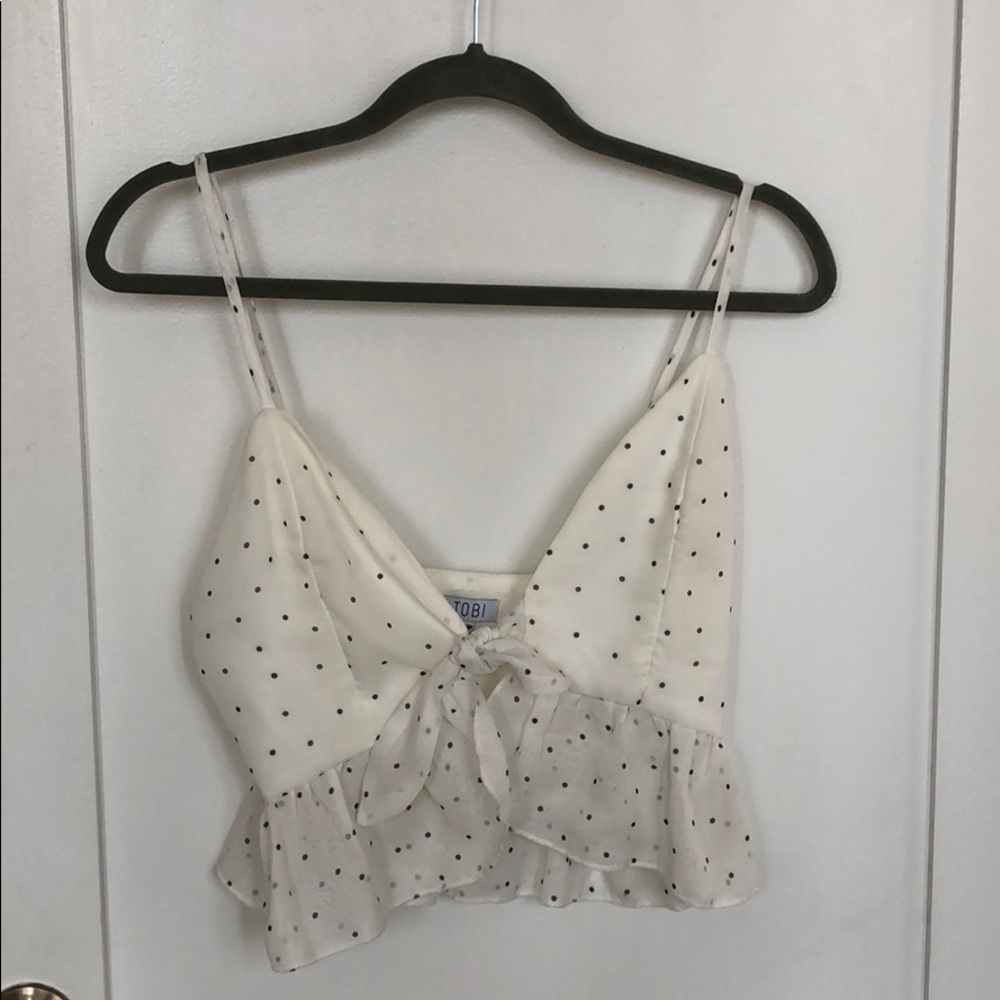 Tobi cropped white going out top